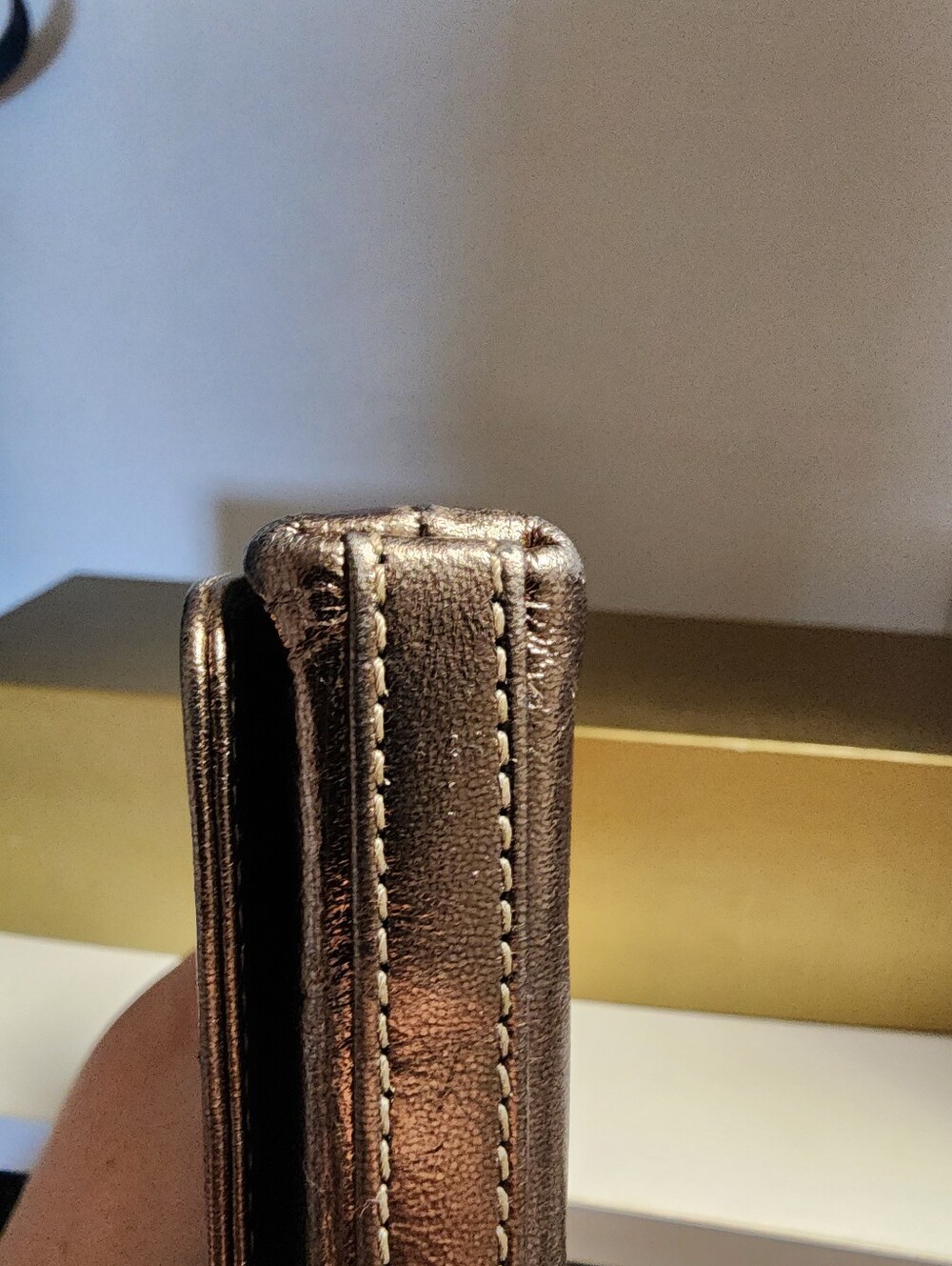 Coach Vintage Metallic Belted Clutch With Mirror, Lamba Nappa, EUC, 2003, 9793 - Picture 6 of 13